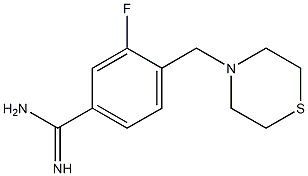 3-fluoro-4-(thiomorpholin-4-ylmethyl)benzene-1-carboximidamide 구조식 이미지