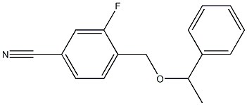 3-fluoro-4-[(1-phenylethoxy)methyl]benzonitrile Structure