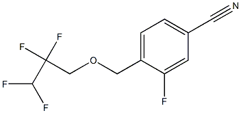 3-fluoro-4-[(2,2,3,3-tetrafluoropropoxy)methyl]benzonitrile Structure