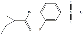 3-fluoro-4-[(2-methylcyclopropane)amido]benzene-1-sulfonyl chloride Structure