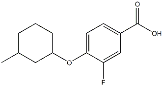 3-fluoro-4-[(3-methylcyclohexyl)oxy]benzoic acid 구조식 이미지