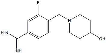 3-fluoro-4-[(4-hydroxypiperidin-1-yl)methyl]benzenecarboximidamide 구조식 이미지