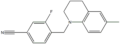 3-fluoro-4-[(6-methyl-1,2,3,4-tetrahydroquinolin-1-yl)methyl]benzonitrile 구조식 이미지