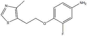 3-fluoro-4-[2-(4-methyl-1,3-thiazol-5-yl)ethoxy]aniline 구조식 이미지