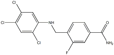 3-fluoro-4-{[(2,4,5-trichlorophenyl)amino]methyl}benzamide 구조식 이미지