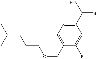 3-fluoro-4-{[(4-methylpentyl)oxy]methyl}benzene-1-carbothioamide Structure