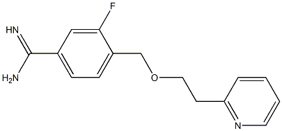 3-fluoro-4-{[2-(pyridin-2-yl)ethoxy]methyl}benzene-1-carboximidamide Structure