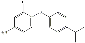 3-fluoro-4-{[4-(propan-2-yl)phenyl]sulfanyl}aniline Structure