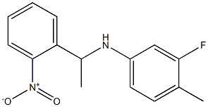 3-fluoro-4-methyl-N-[1-(2-nitrophenyl)ethyl]aniline Structure