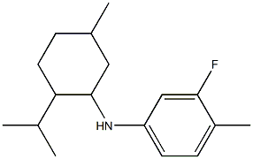 3-fluoro-4-methyl-N-[5-methyl-2-(propan-2-yl)cyclohexyl]aniline Structure