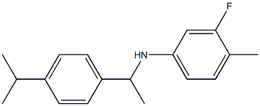 3-fluoro-4-methyl-N-{1-[4-(propan-2-yl)phenyl]ethyl}aniline Structure