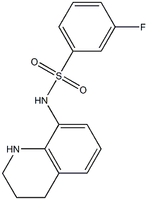 3-fluoro-N-(1,2,3,4-tetrahydroquinolin-8-yl)benzene-1-sulfonamide Structure