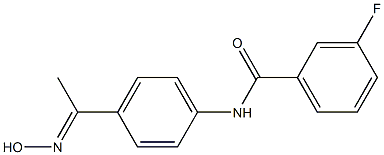 3-fluoro-N-{4-[(1E)-N-hydroxyethanimidoyl]phenyl}benzamide Structure