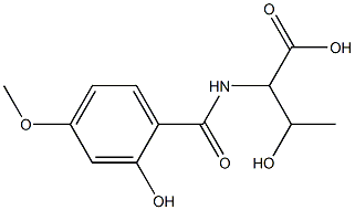 3-hydroxy-2-[(2-hydroxy-4-methoxybenzoyl)amino]butanoic acid Structure