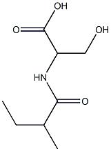 3-hydroxy-2-[(2-methylbutanoyl)amino]propanoic acid 구조식 이미지