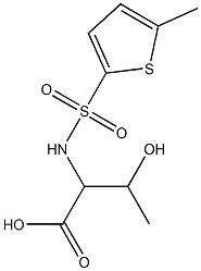 3-hydroxy-2-[(5-methylthiophene-2-)sulfonamido]butanoic acid Structure