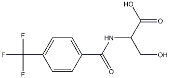 3-hydroxy-2-{[4-(trifluoromethyl)benzoyl]amino}propanoic acid 구조식 이미지