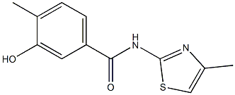 3-hydroxy-4-methyl-N-(4-methyl-1,3-thiazol-2-yl)benzamide 구조식 이미지