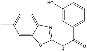 3-hydroxy-N-(6-methyl-1,3-benzothiazol-2-yl)benzamide Structure