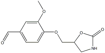 3-methoxy-4-[(2-oxo-1,3-oxazolidin-5-yl)methoxy]benzaldehyde 구조식 이미지