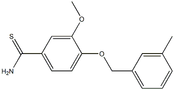 3-methoxy-4-[(3-methylphenyl)methoxy]benzene-1-carbothioamide 구조식 이미지