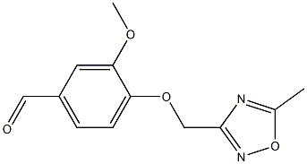 3-methoxy-4-[(5-methyl-1,2,4-oxadiazol-3-yl)methoxy]benzaldehyde 구조식 이미지