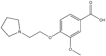 3-methoxy-4-[2-(pyrrolidin-1-yl)ethoxy]benzoic acid Structure