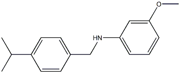 3-methoxy-N-{[4-(propan-2-yl)phenyl]methyl}aniline Structure