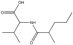 3-methyl-2-(2-methylpentanamido)butanoic acid 구조식 이미지