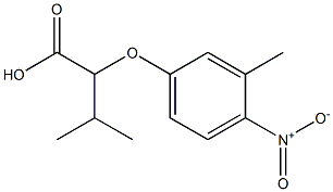 3-methyl-2-(3-methyl-4-nitrophenoxy)butanoic acid Structure