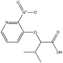 3-methyl-2-[(2-nitropyridin-3-yl)oxy]butanoic acid Structure