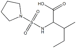 3-methyl-2-[(pyrrolidine-1-sulfonyl)amino]pentanoic acid Structure