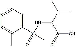 3-methyl-2-[1-(2-methylphenyl)acetamido]butanoic acid 구조식 이미지