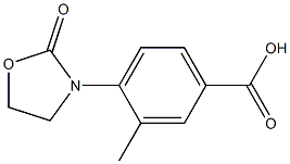 3-methyl-4-(2-oxo-1,3-oxazolidin-3-yl)benzoic acid 구조식 이미지