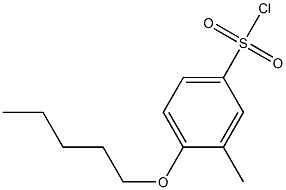 3-methyl-4-(pentyloxy)benzene-1-sulfonyl chloride 구조식 이미지