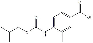 3-methyl-4-{[(2-methylpropoxy)carbonyl]amino}benzoic acid 구조식 이미지