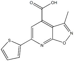 3-methyl-6-(thiophen-2-yl)pyrido[3,2-d][1,2]oxazole-4-carboxylic acid 구조식 이미지