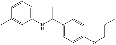 3-methyl-N-[1-(4-propoxyphenyl)ethyl]aniline Structure