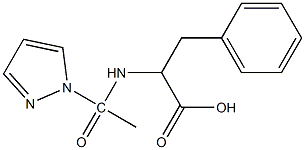 3-phenyl-2-[1-(1H-pyrazol-1-yl)acetamido]propanoic acid 구조식 이미지