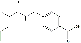 4-({[(2E)-2-methylpent-2-enoyl]amino}methyl)benzoic acid Structure