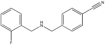 4-({[(2-fluorophenyl)methyl]amino}methyl)benzonitrile Structure