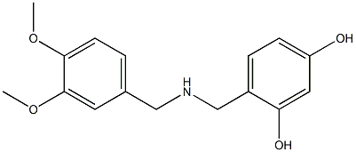 4-({[(3,4-dimethoxyphenyl)methyl]amino}methyl)benzene-1,3-diol 구조식 이미지