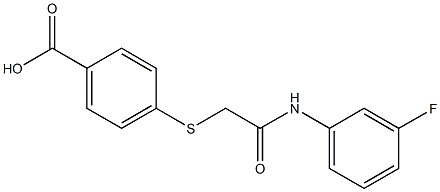 4-({[(3-fluorophenyl)carbamoyl]methyl}sulfanyl)benzoic acid 구조식 이미지