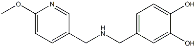 4-({[(6-methoxypyridin-3-yl)methyl]amino}methyl)benzene-1,2-diol Structure