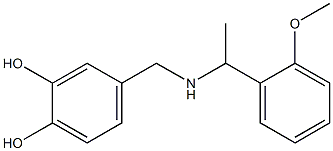 4-({[1-(2-methoxyphenyl)ethyl]amino}methyl)benzene-1,2-diol 구조식 이미지