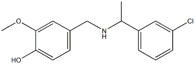 4-({[1-(3-chlorophenyl)ethyl]amino}methyl)-2-methoxyphenol Structure