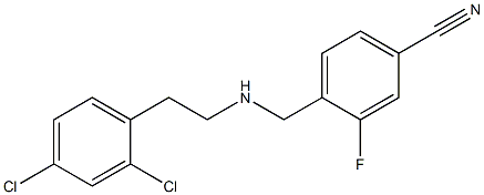 4-({[2-(2,4-dichlorophenyl)ethyl]amino}methyl)-3-fluorobenzonitrile Structure