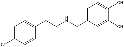 4-({[2-(4-chlorophenyl)ethyl]amino}methyl)benzene-1,2-diol 구조식 이미지