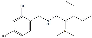 4-({[2-(dimethylamino)-3-ethylpentyl]amino}methyl)benzene-1,3-diol 구조식 이미지