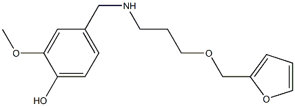 4-({[3-(furan-2-ylmethoxy)propyl]amino}methyl)-2-methoxyphenol 구조식 이미지